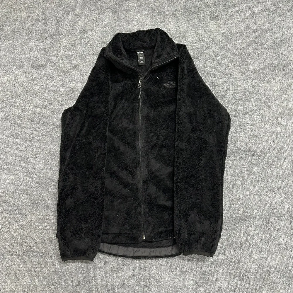 The North Face Fleece Jacket Womens Size S Black Osito Full Zip Soft High Pile